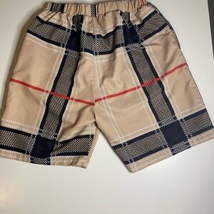 Burberry Tan and Black Cargo Shorts